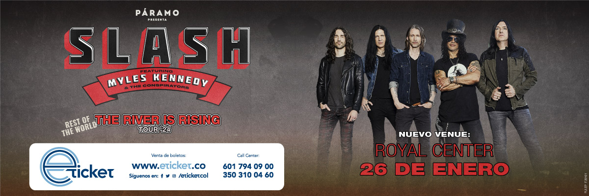 Slash Ft. Myles Kennedy and The Conspirators en Bogotá: The River is Rising – Rest of the World Tour ’24